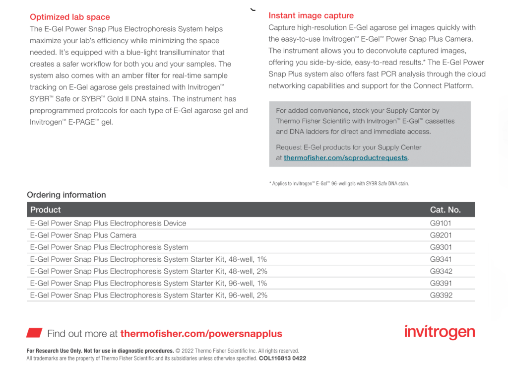 Introducing the Invitrogen™ EGel™ Power Snap Plus Electrophoresis